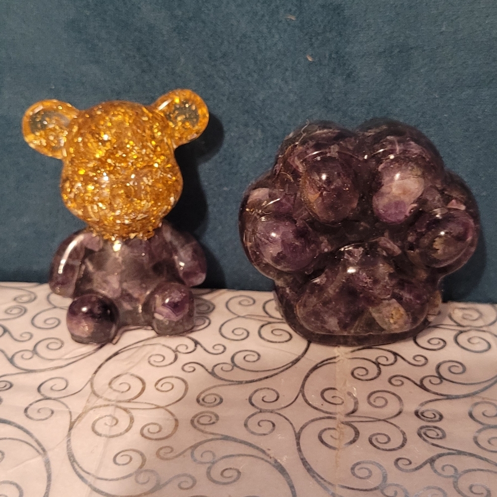 Crystal Bear & Paw resin